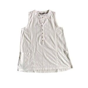 Mountain Warehouse Women Sleeveless Top Size 10 White Minimalist Outdoor Coastal